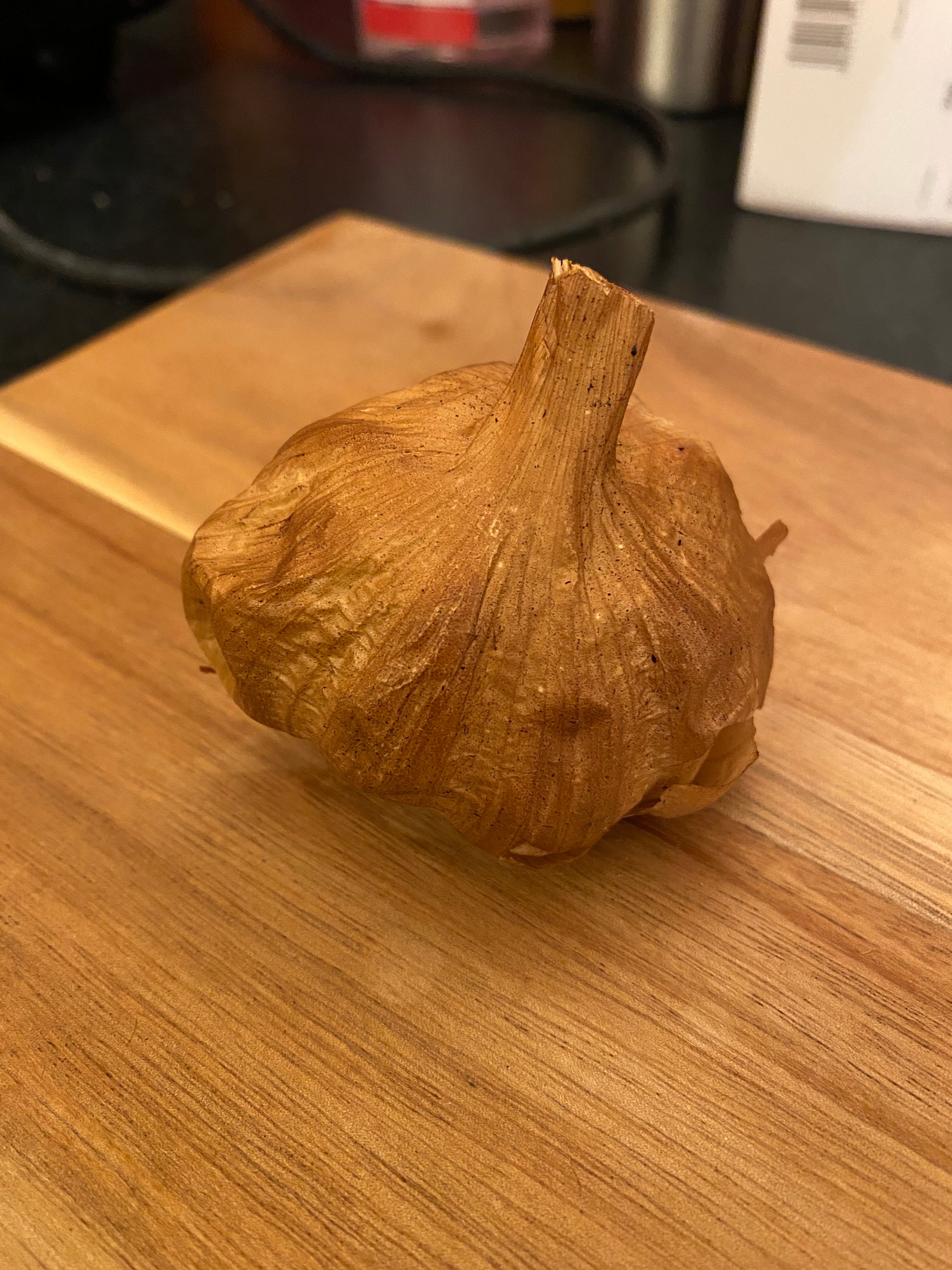 Whole Black garlic bulb