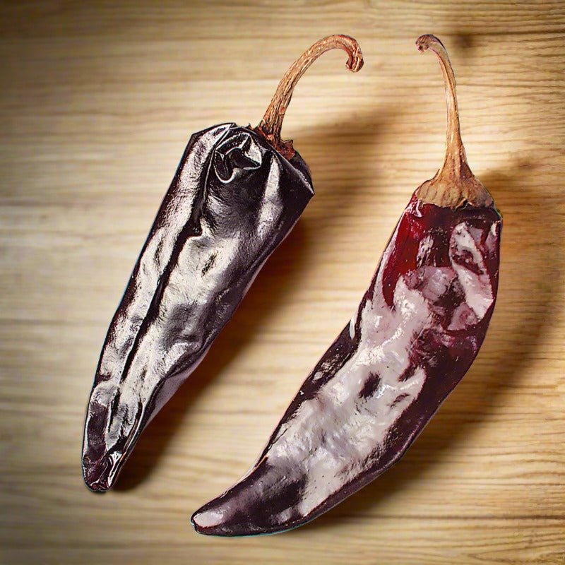 Guajilo Chili pepper on chopping board